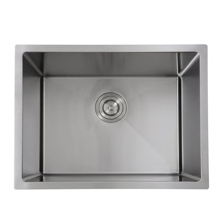 NANTUCKET SINKS Pro Series 23 inch Undermount Small Radius Corners Stainless Steel Utility/Laundry Sink SR2318-12-16